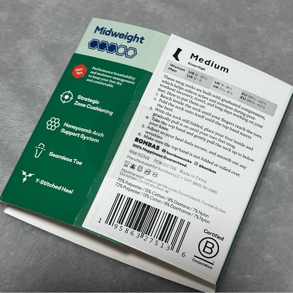 Bombas Compression Socks 20-30 mmHg - Picture 6 of 9